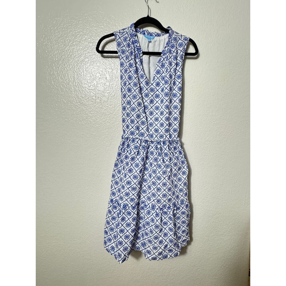Draper James Blue and White Patterned Dress